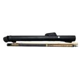 Two-Piece Pool Cue with Hard Case