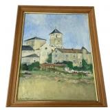 14.5"w., 19" h., Robert Turner Oil Painting Vill