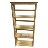 5-Tier Natural Wood Bookshelf
