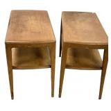 Pair Mid-Century Maple End Tables