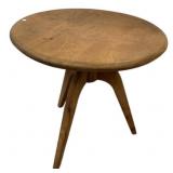 Heywood Wakefield Mid-Century Round Wood Side Tabl