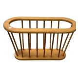 Mid-Century Wood Spindle Magazine Rack
