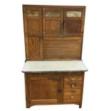 Sellers Oak Hoosier Kitchen Cabinet