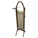 Antique Wood Cheval Floor Mirror