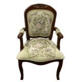 French Provincial Tapestry Armchair