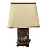 24"h., Chinoiserie Tea Tin Table Lamp