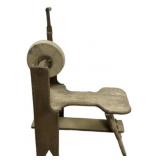 Antique Wooden Grinding Wheel Bench