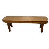 Primitive Oak Farmhouse Bench