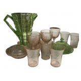 Depression Glass Collection Pink & Green