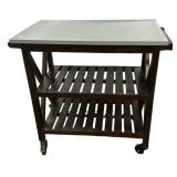 Rolling Kitchen Cart Stainless Top