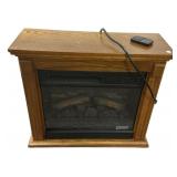 Oak Mantel Electric Fireplace Heater