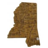 Mississippi State Shaped Cutting Board