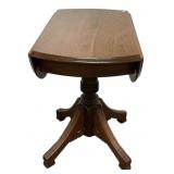Victorian Walnut Drop-Leaf Pedestal Table