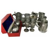 Pewter Drinkware Collection Lot