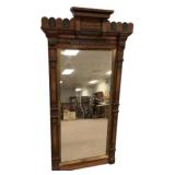 49"h., 27"w Victorian Eastlake Carved Walnut
