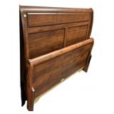 56" Cherry Wood Sleigh Bed Headboard/