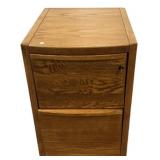 Oak 2-Drawer Filing Cabinet