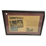 Framed 1998 MS Business Journal Article