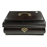 Dark Wood Box with Brass Hardware