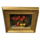 21"h., 24"w Marty Ferguson Still Life Oil Painti