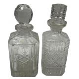Pair of Cut Crystal Decanters