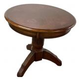 Round Pedestal Wood Accent Table