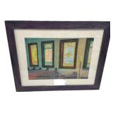 25"h Signed P. Lindsey Ltd Edition Church Interio