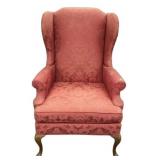Queen Anne Style Wingback Chair