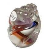 KARG Art Glass Paperweight Twisted Design