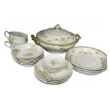 Antique Porcelain Dinnerware Set Lot