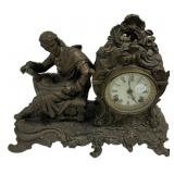 Victorian Figural Spelter Mantel Clock