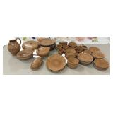 Brown Ceramic Dinnerware Set 50+ Pcs