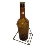 antique William Grant & Sons amber glass whiskey b