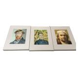 Set of 3 Art Print Portrait Books