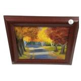 13"h Chelsea Burnett Autumn Landscape Oil Paintin