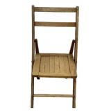Vintage Wood Slatted Folding Chair