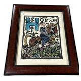 15.5"w 19"h Walter Anderson Framed "Horse"