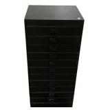 Black 10-Drawer Storage Cabinet