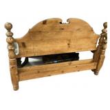 Pine Cannonball Bed Headboard