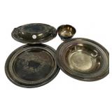Silver Plate Serving Pieces Lot of 4