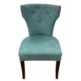 Teal Tufted Velvet Accent Chair