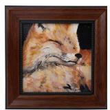 Foxy Nap by Alison Jackson, oil on art board,
