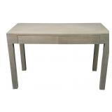 Gray Wooden Writing Desk With Drawers