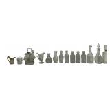 Assorted group lot of vintage clear glass