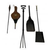 Group of (5) assorted hearth items. Includes a