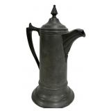 Vintage pewter tankard, 5.5' dia. base, 11'T (dent
