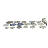Historic Plates transfer ware, flow blue