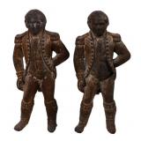 George Washington andirons, cast front, 14.5'T,