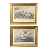 2 Currier & Ives Prints