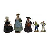 Santon de Provence figures, terracotta, 10' &